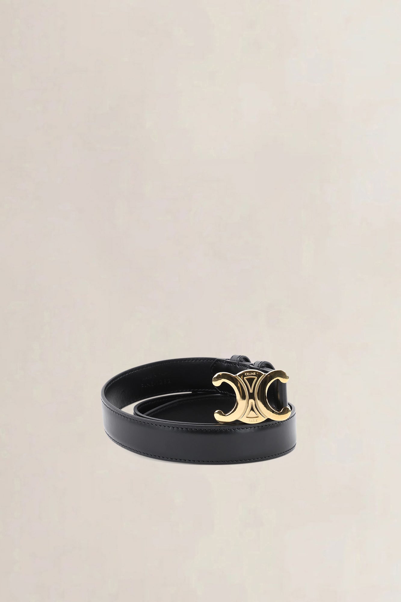 Céline Black Triomphe Belt