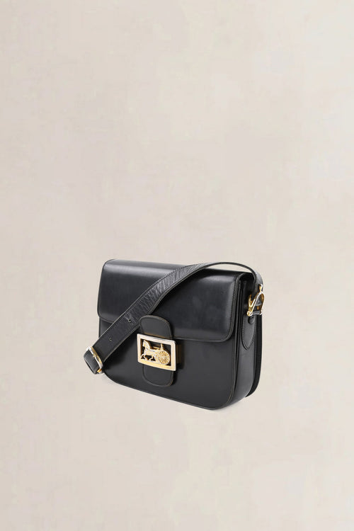 Céline Vintage Black Triomphe Shoulder Bag
