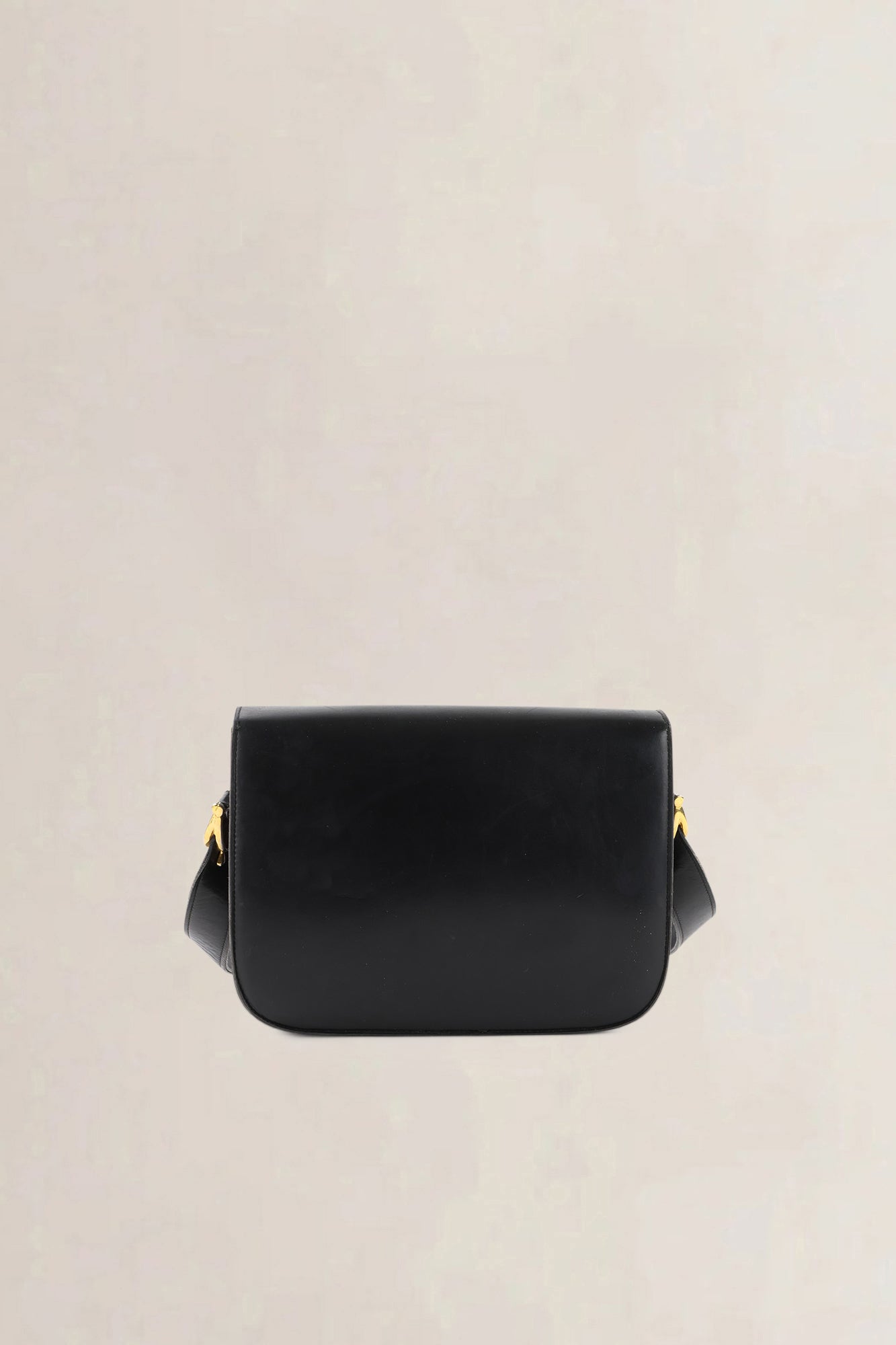 Céline Vintage Black Triomphe Shoulder Bag