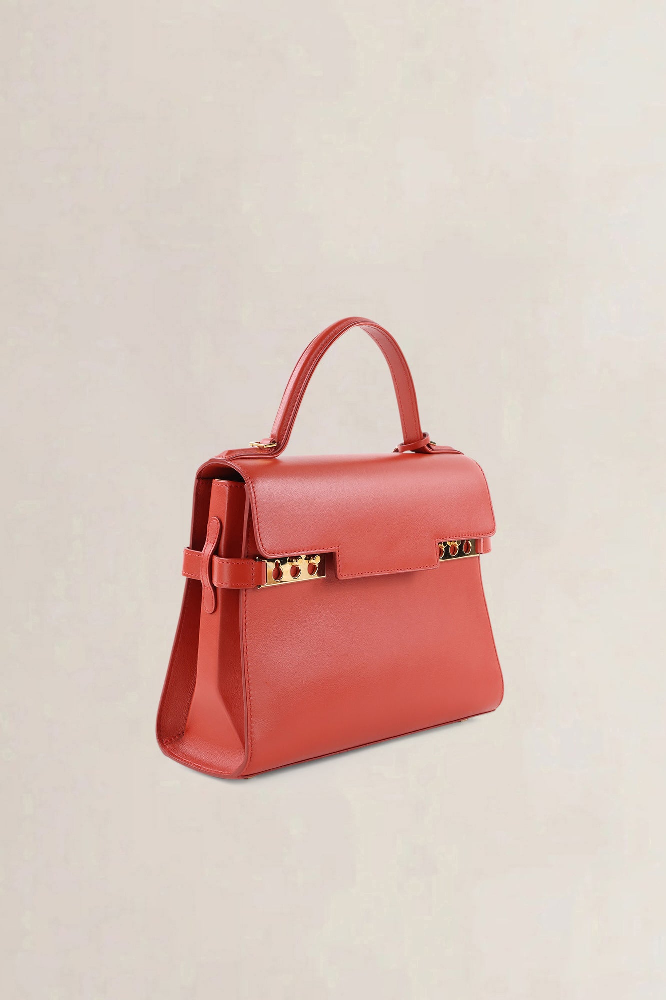 Delvaux Red Tempête MM Top Handle Bag