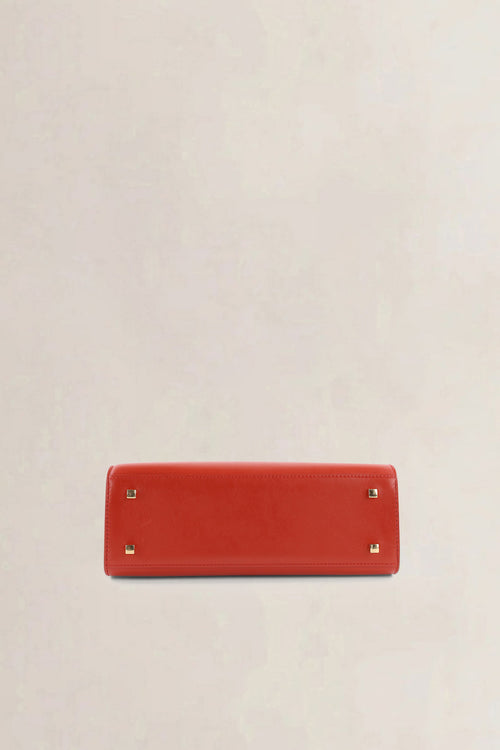 Delvaux Red Tempête MM Top Handle Bag