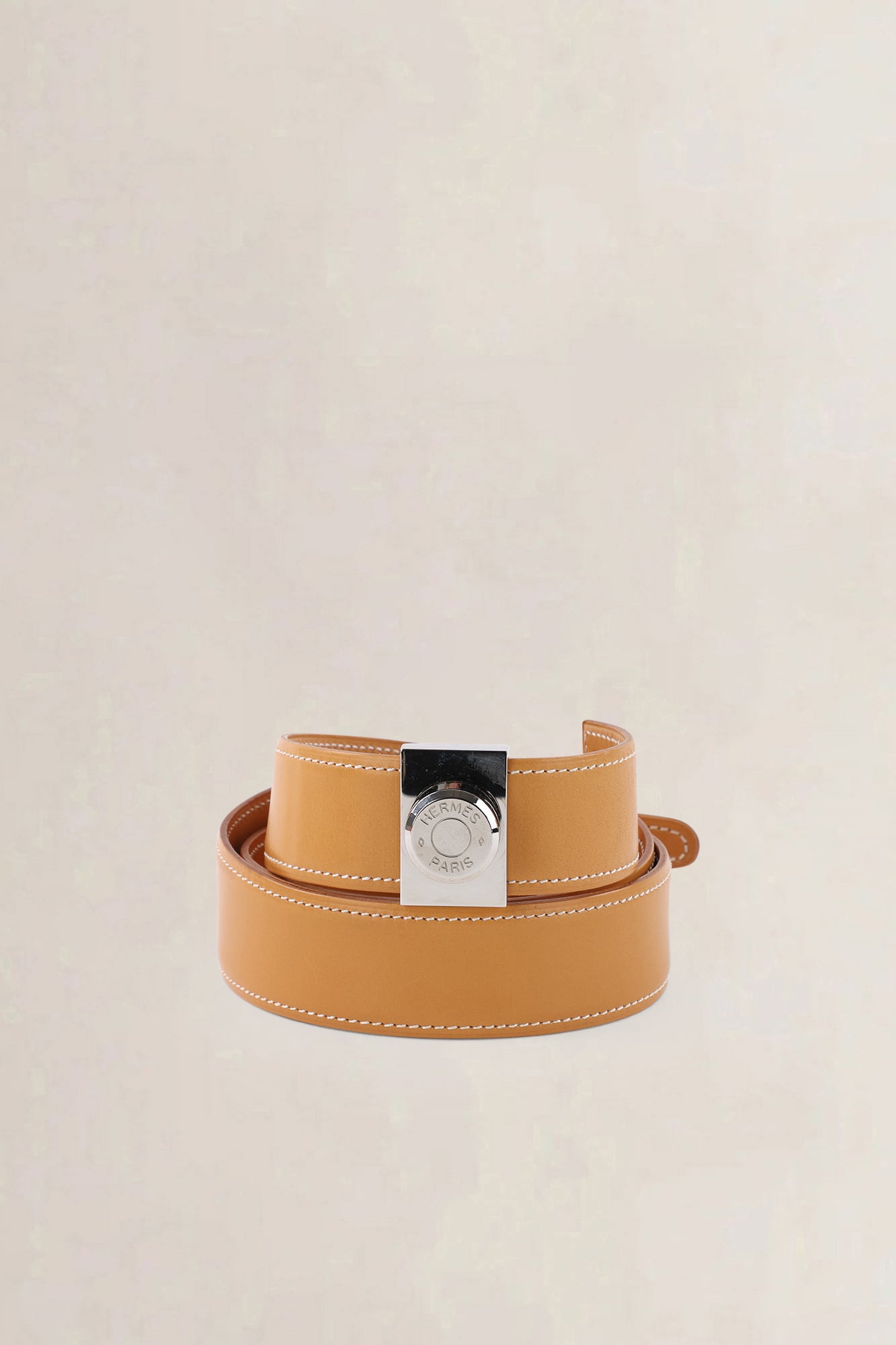 Hermès Cognac Clou de Selle Leather Belt
