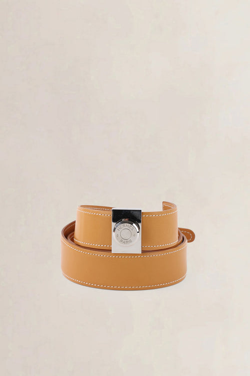 Hermès Cognac Clou de Selle Leather Belt