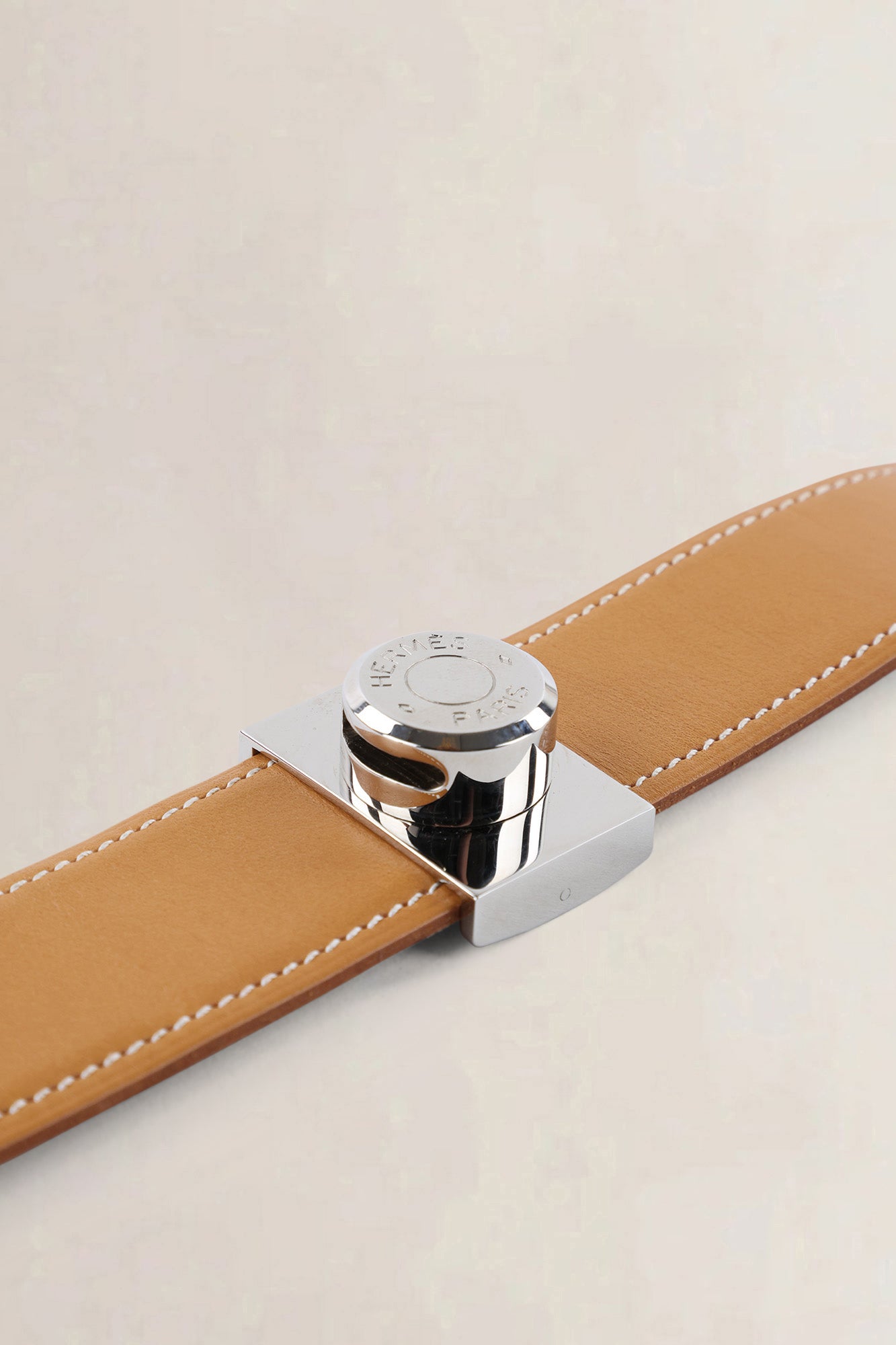 Hermès Cognac Clou de Selle Leather Belt