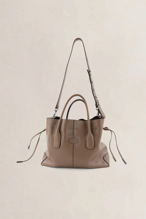 Tod's Taupe Leather Coulisse Crossbody Bag