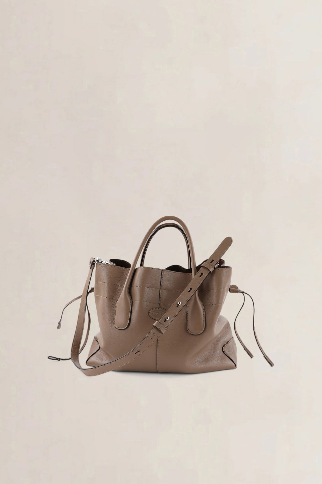 Tod's Taupe Leather Coulisse Crossbody Bag