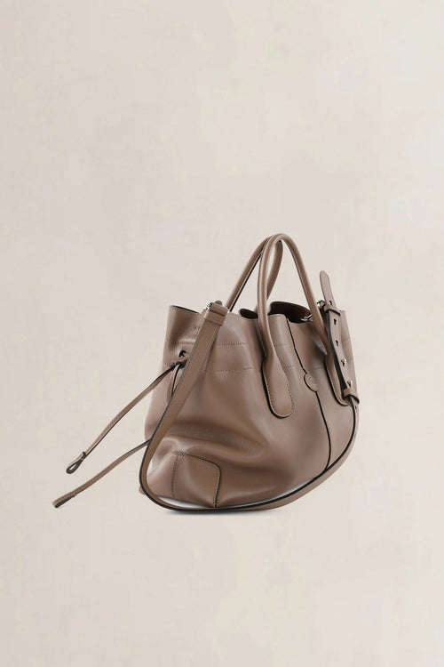 Tod's Taupe Leather Coulisse Crossbody Bag