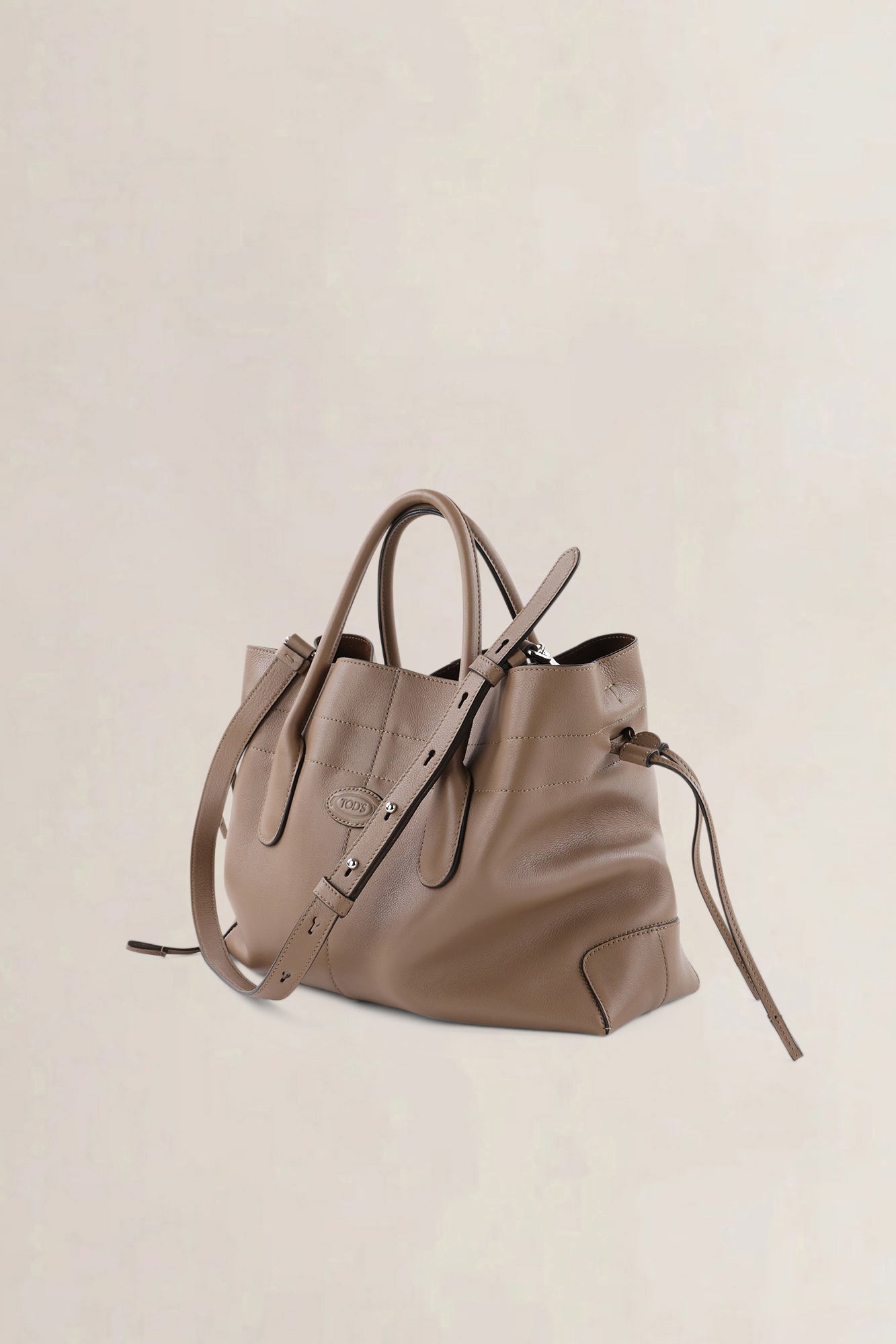 Tod's Taupe Leather Coulisse Crossbody Bag