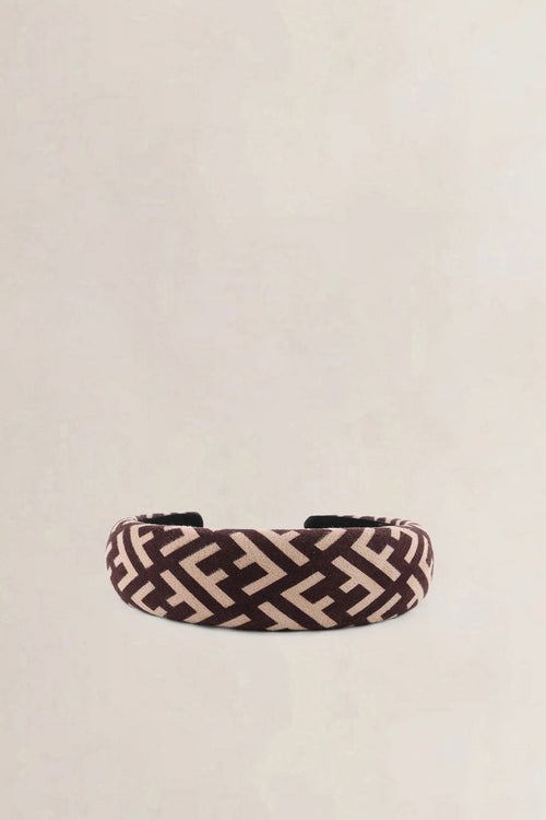 Fendi Brown FF Initials Wool Headband