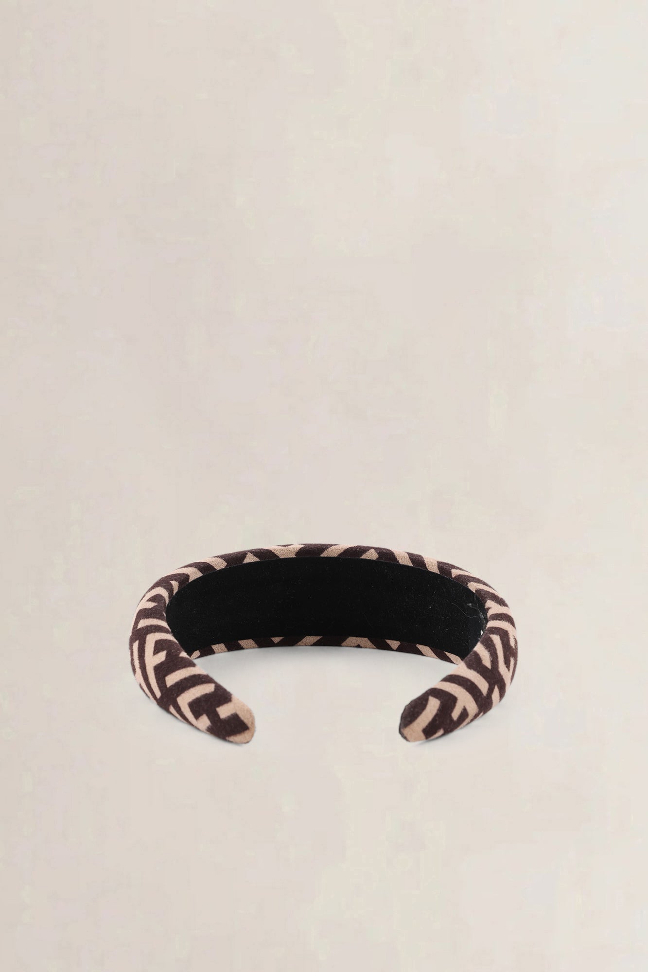 Fendi Brown FF Initials Wool Headband