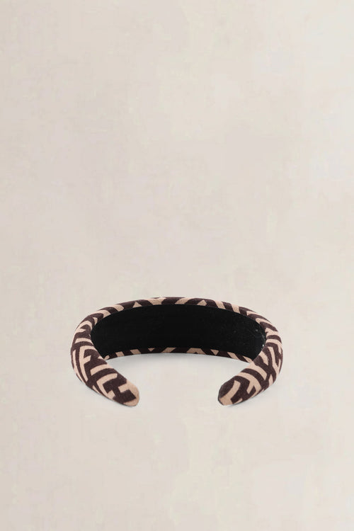 Fendi Brown FF Initials Wool Headband