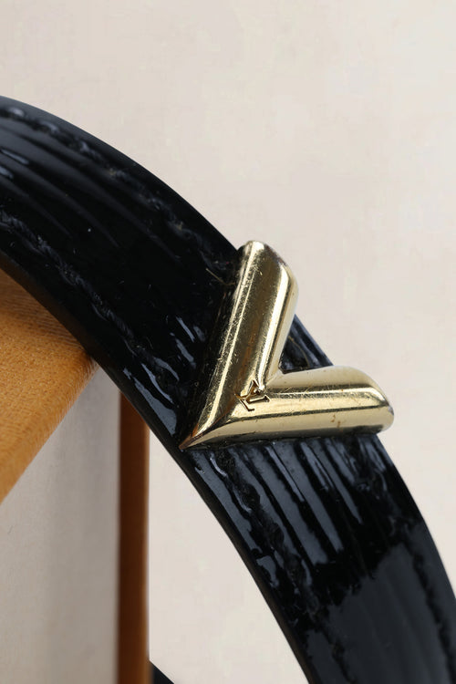 Louis Vuitton Black Epi Leather Essential V Bracelet
