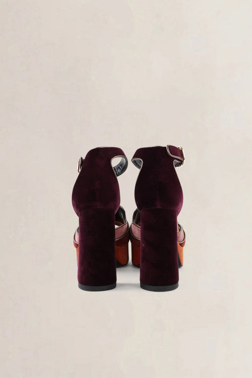 Hermès Multicolour Velvet Sandals
