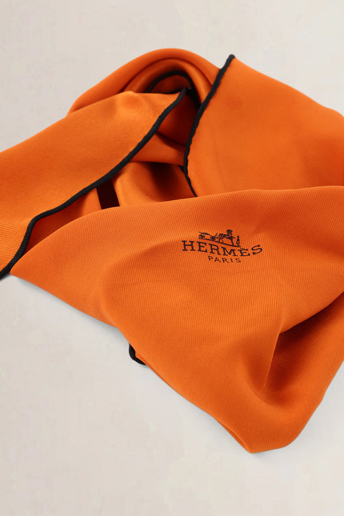 Hermès Orange Silk Scarf