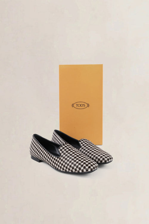 Tod's Jacquard Pony Hair Loafers