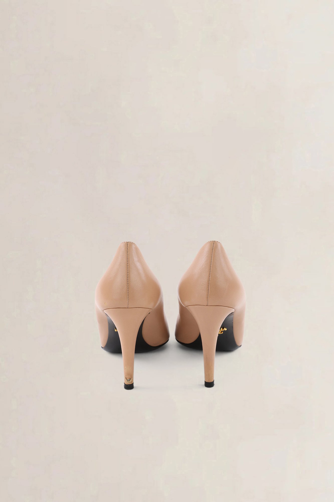 Prada Pink Saffiano Patent Pumps