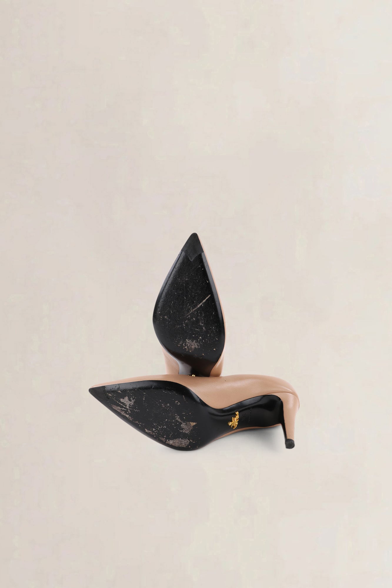 Prada Pink Saffiano Patent Pumps