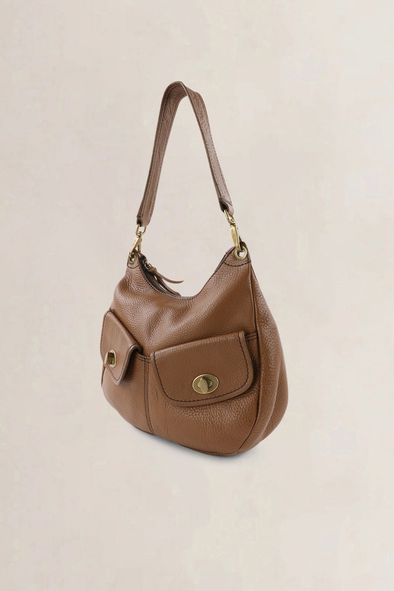 Miu Miu Brown Leather Shoulder Bag