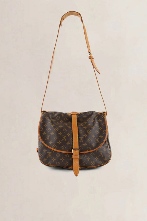 Louis Vuitton Brown Monogram Canvas Saumur 35 Messenger Bag