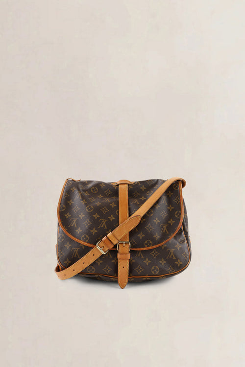 Louis Vuitton Brown Monogram Canvas Saumur 35 Messenger Bag