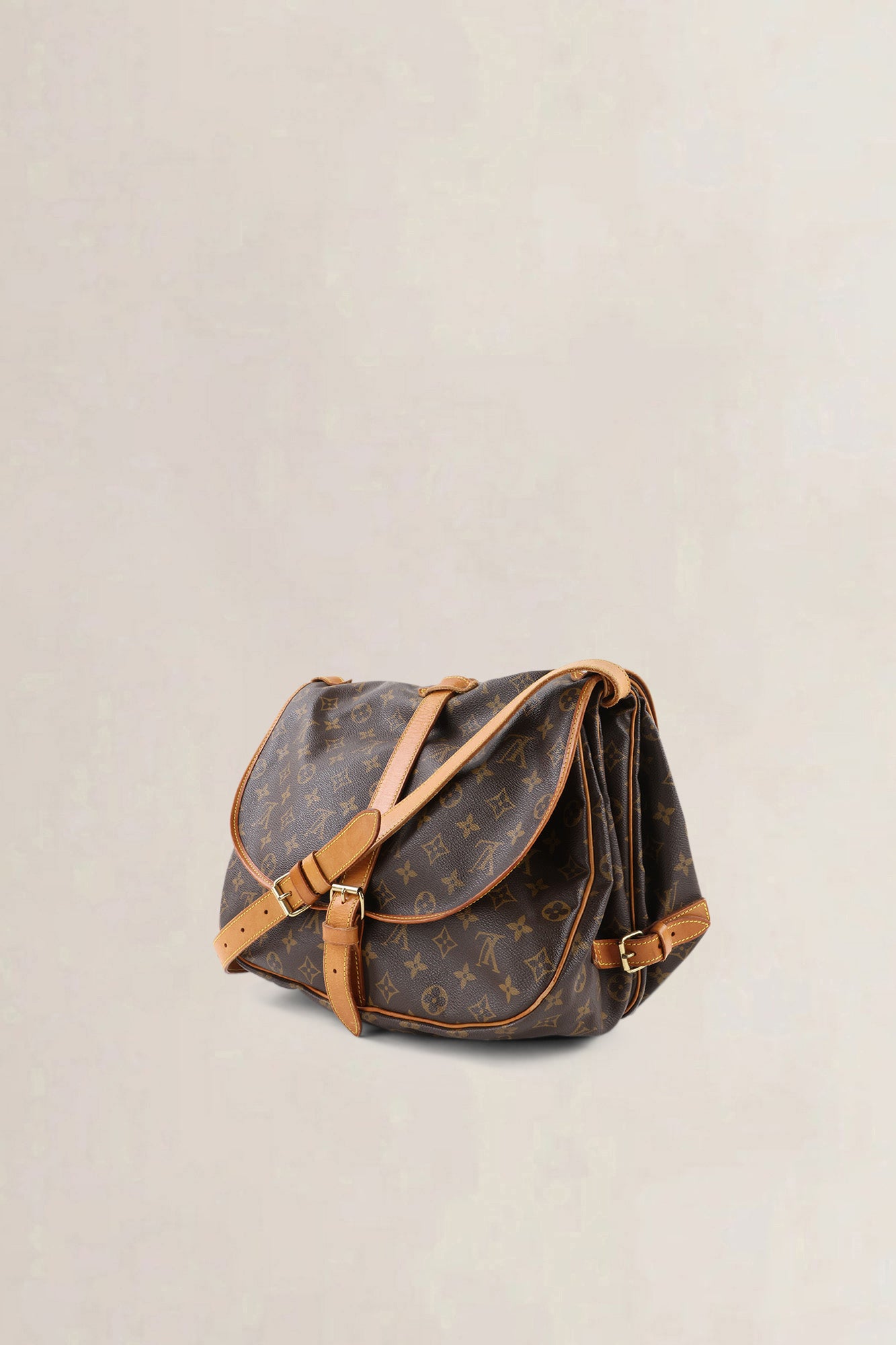 Louis Vuitton Brown Monogram Canvas Saumur 35 Messenger Bag
