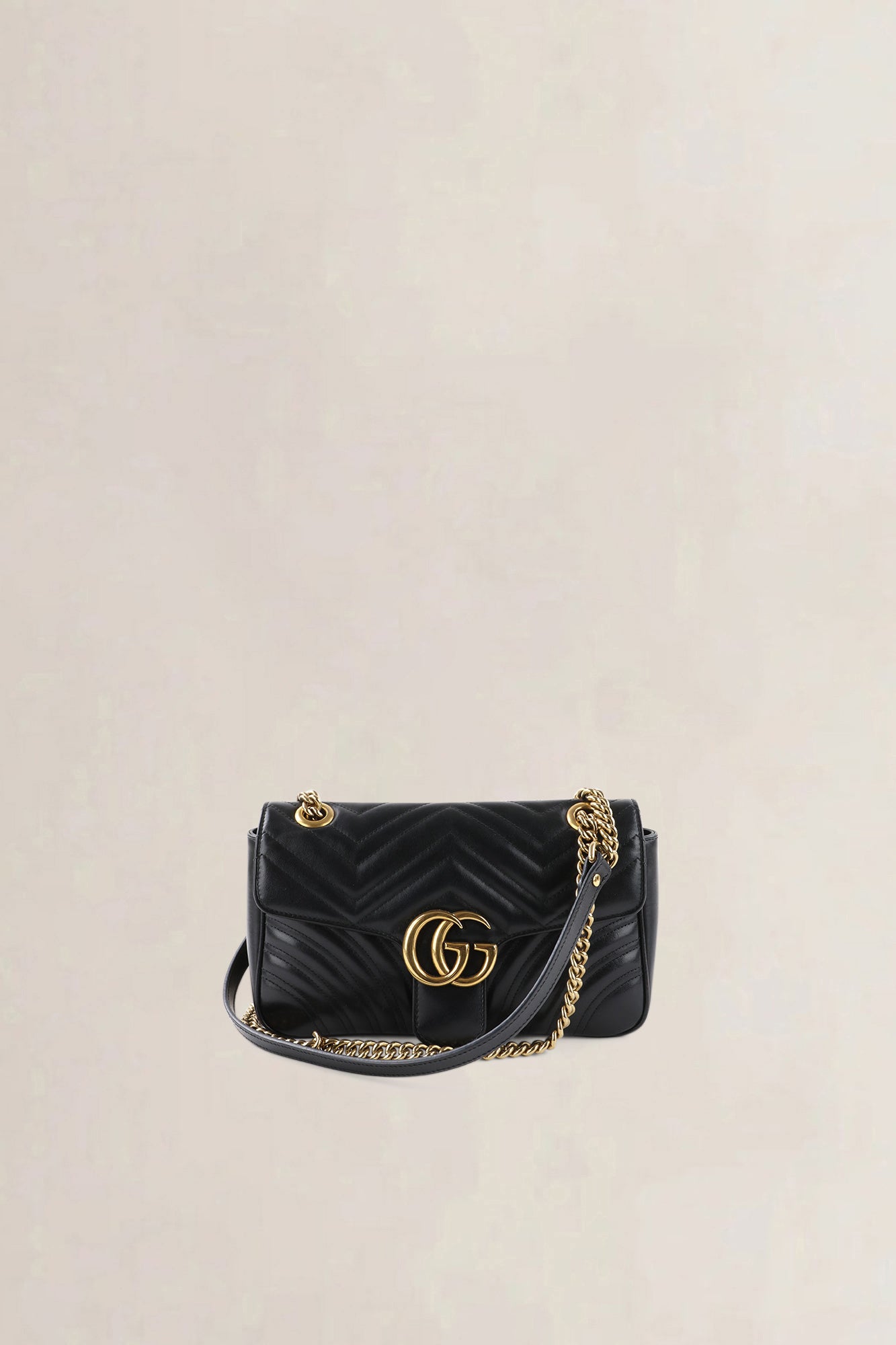 Gucci Black GG Marmont Medium Crossbody Bag