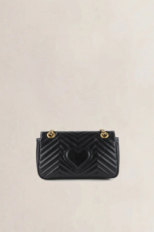 Gucci Black GG Marmont Medium Crossbody Bag