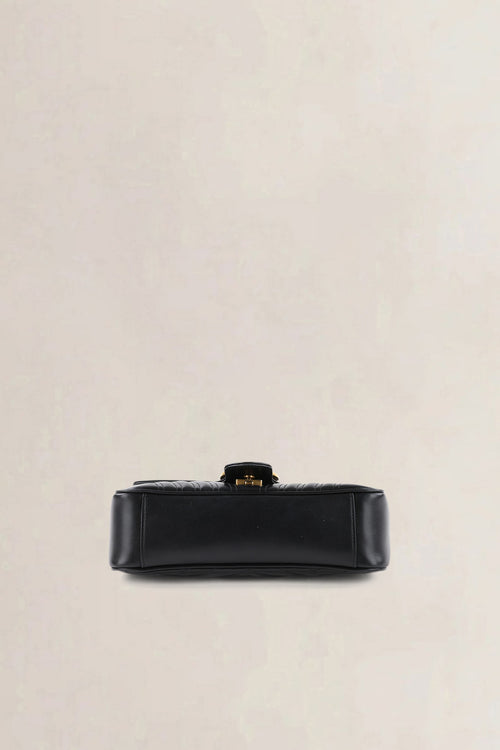 Gucci Black GG Marmont Medium Crossbody Bag