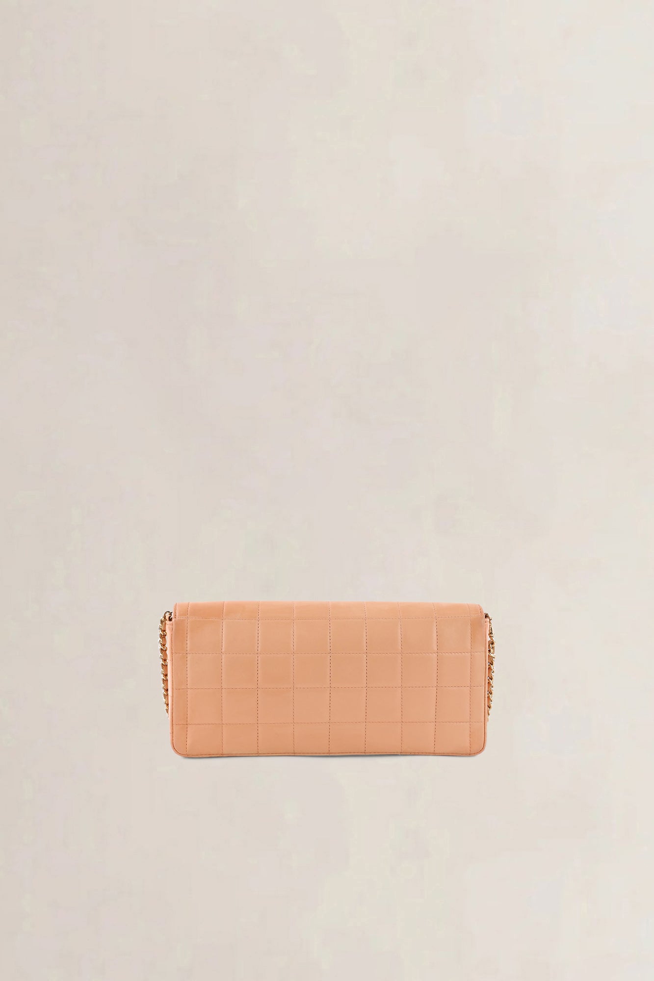 Chanel Pink Leather Square Quilt E/W Flap Bag