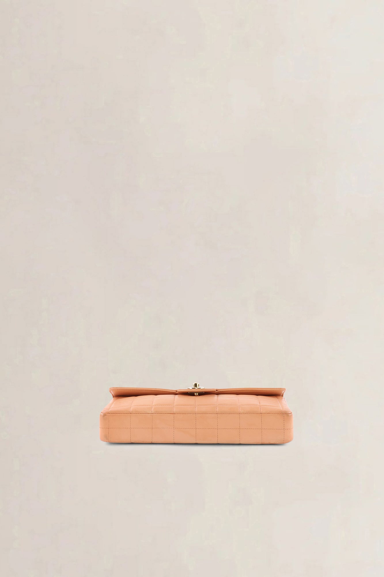 Chanel Pink Leather Square Quilt E/W Flap Bag