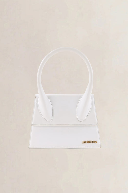 Jacquemus White Leather Le Chiquito Moyen Crossbody Bag