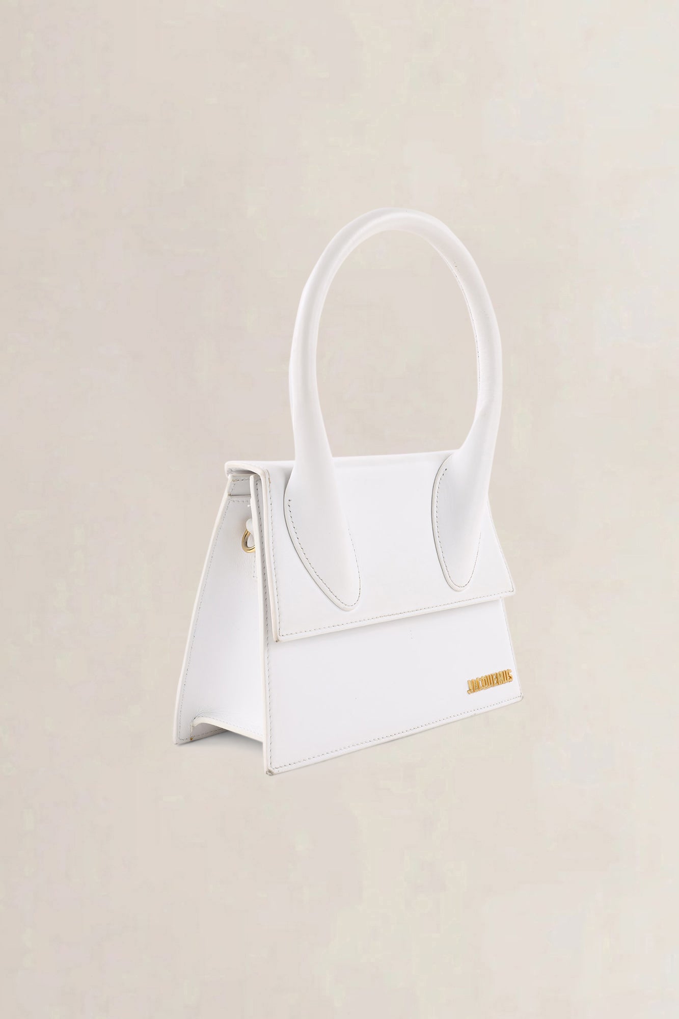 Jacquemus White Leather Le Chiquito Moyen Crossbody Bag