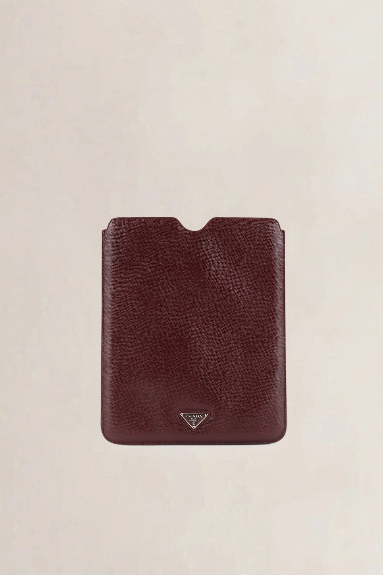 Prada Burgundy Saffiano Leather iPad Mini Case