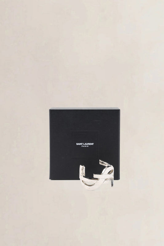 Saint Laurent YSL Initials Cuff silver — preloved