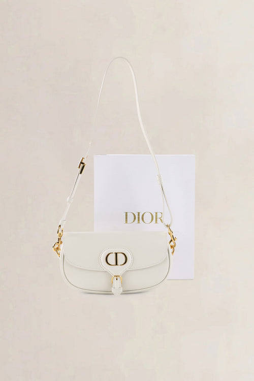 Christian Dior White Bobby Flap Crossbody Bag