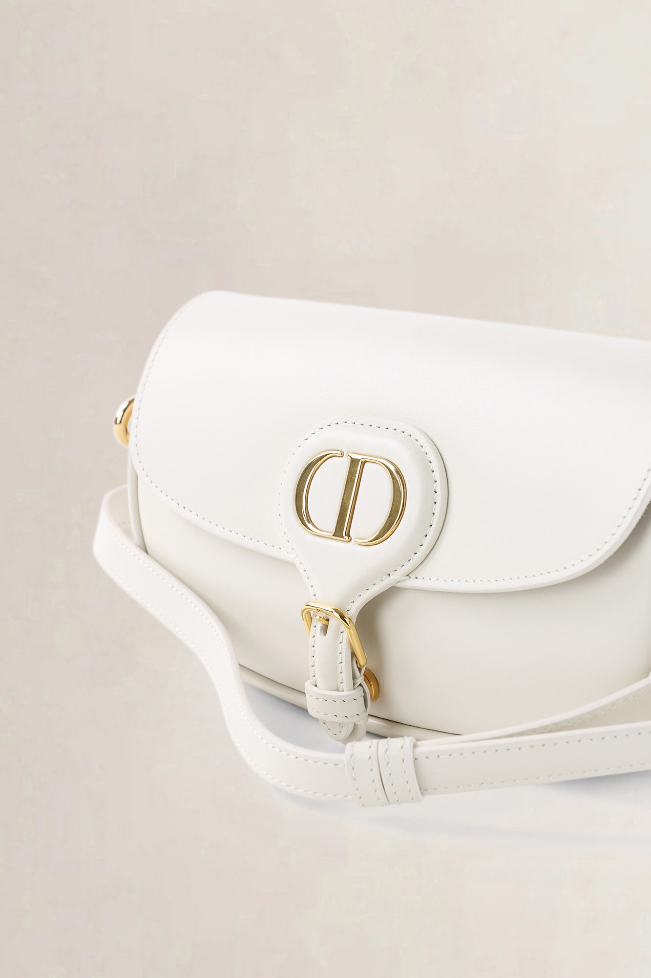 Christian Dior White Bobby Flap Crossbody Bag