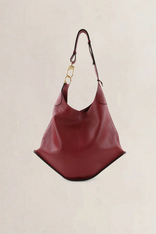 Delvaux Rosso Jumping Calf Leather Satan Crossbody Bag