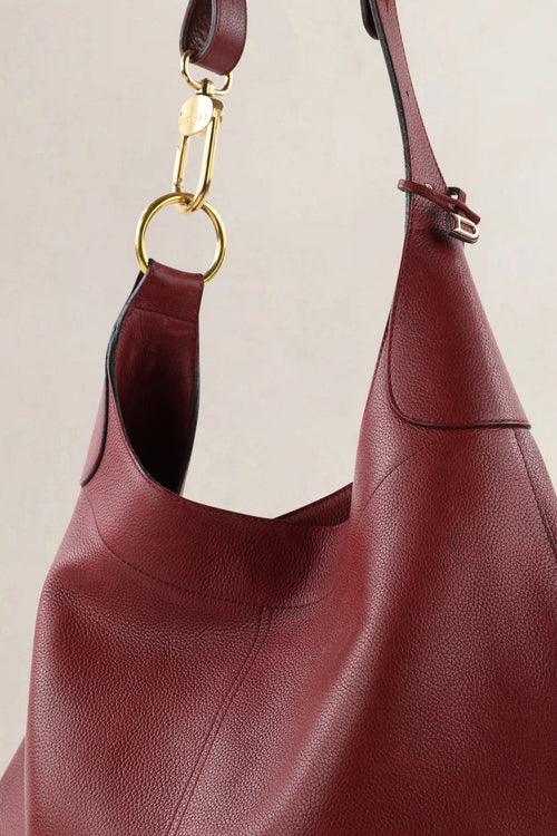 Delvaux Rosso Jumping Calf Leather Satan Crossbody Bag