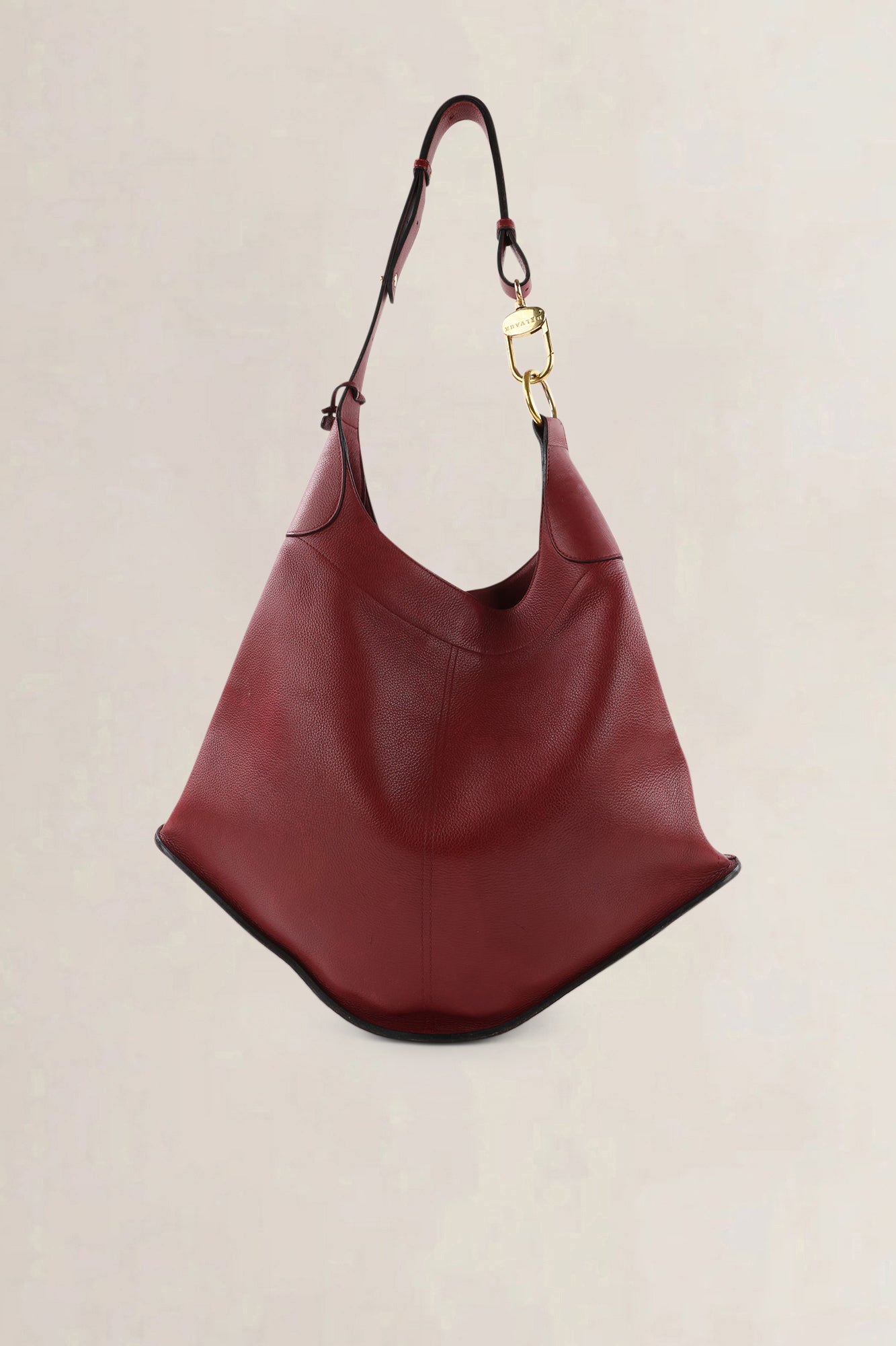 Delvaux Rosso Jumping Calf Leather Satan Crossbody Bag