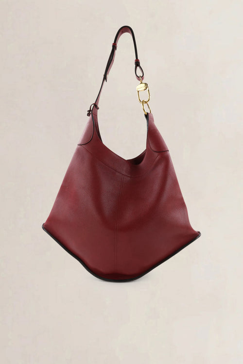 Delvaux Rosso Jumping Calf Leather Satan Crossbody Bag