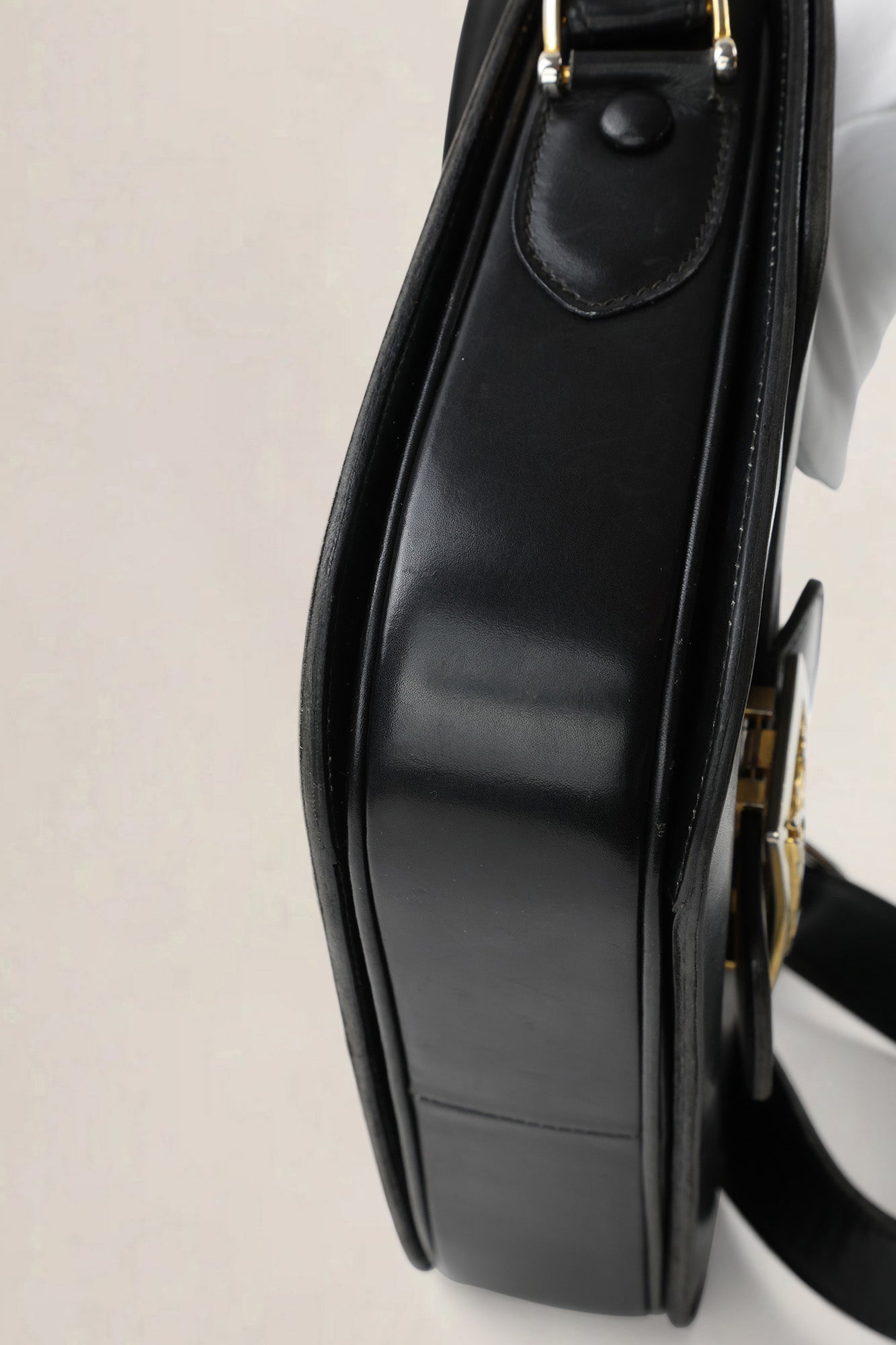 Céline Vintage Black Triomphe Shoulder Bag
