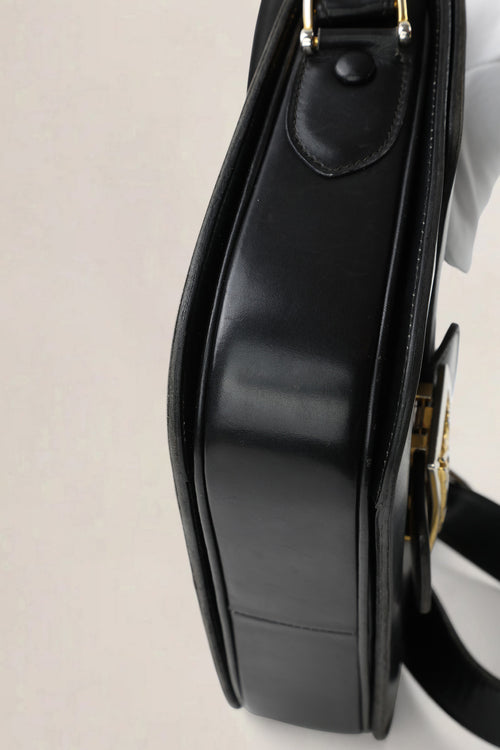 Céline Vintage Black Triomphe Shoulder Bag