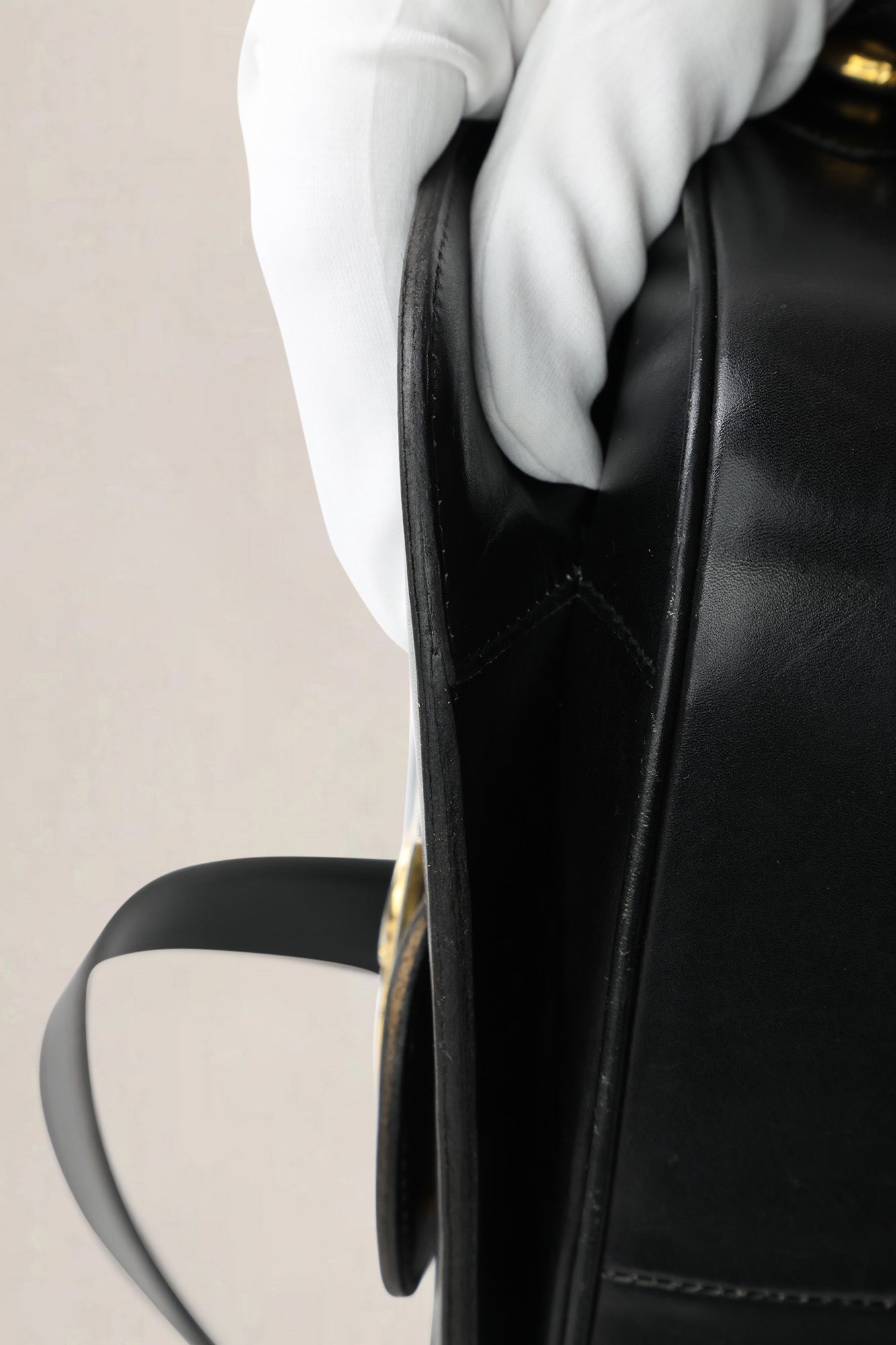 Céline Vintage Black Triomphe Shoulder Bag