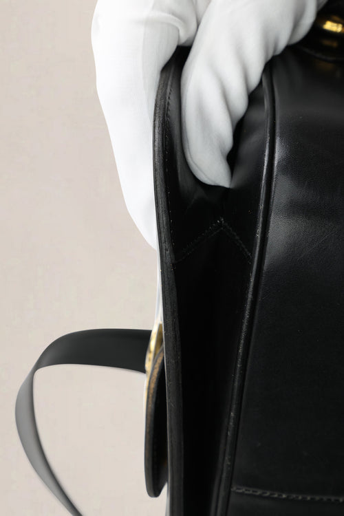 Céline Vintage Black Triomphe Shoulder Bag