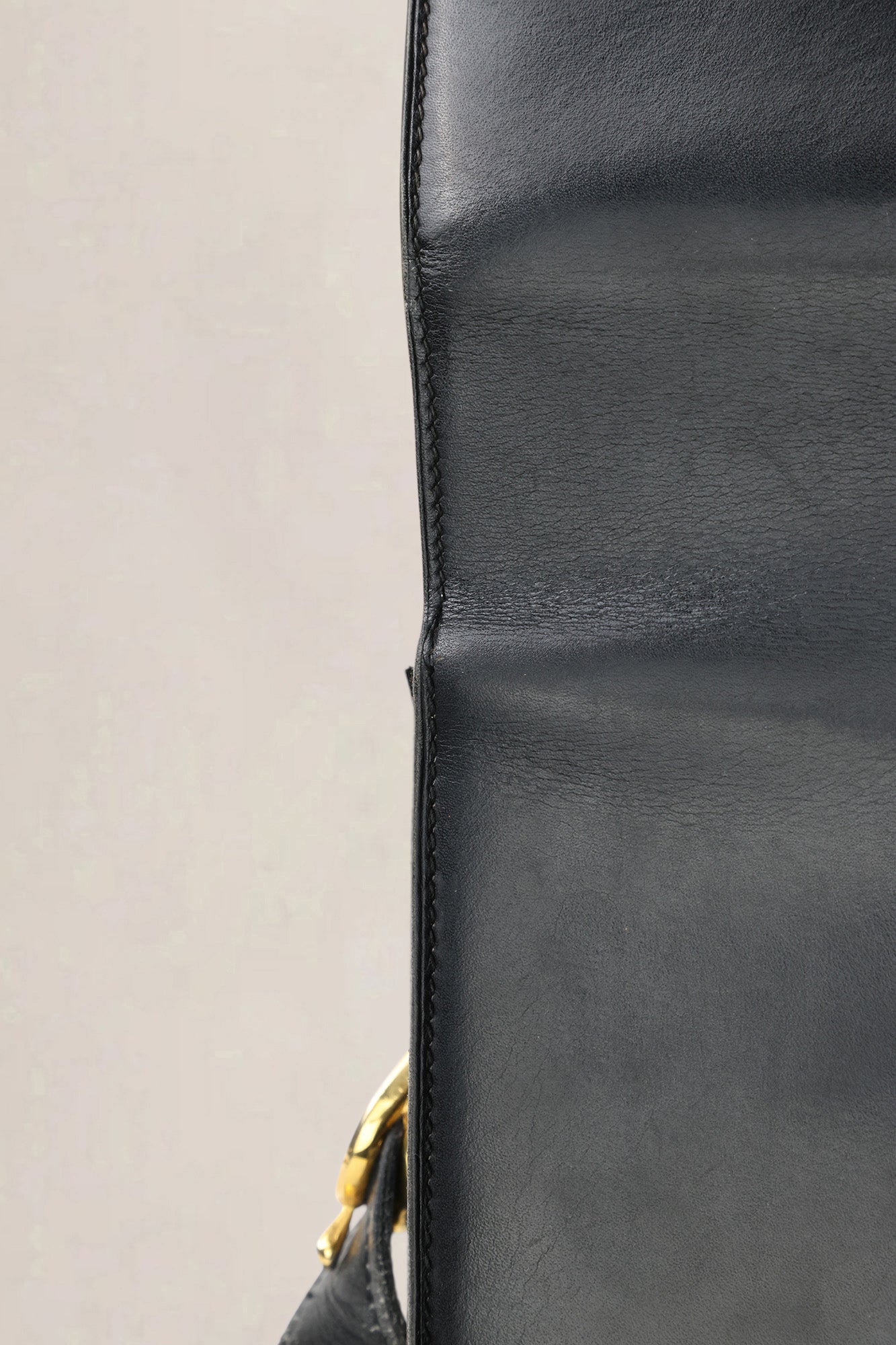 Céline Vintage Black Triomphe Shoulder Bag