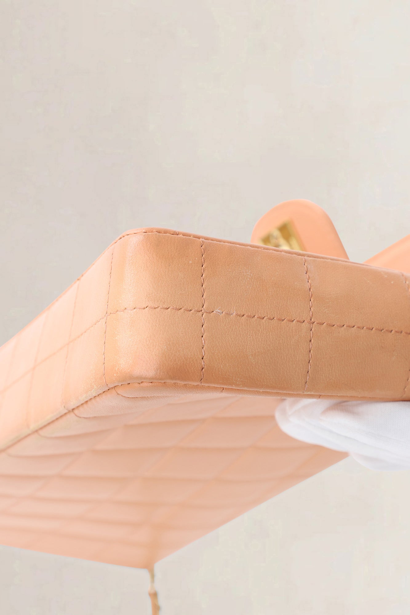 Chanel Pink Square Quilt E/W Flap Bag — preloved