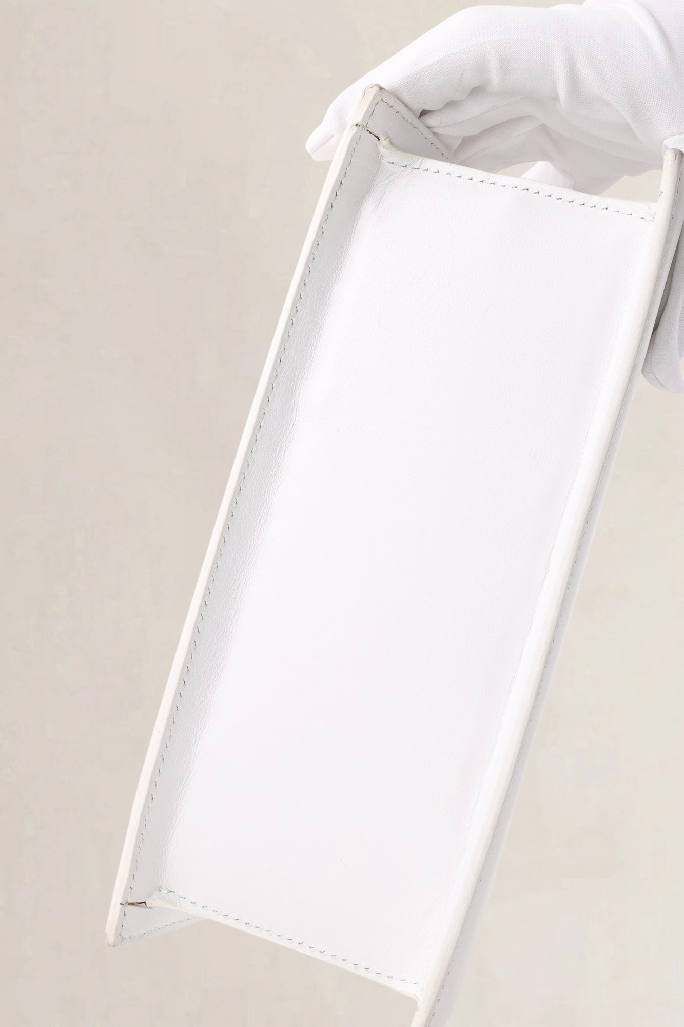 Jacquemus White Leather Le Chiquito Moyen Crossbody Bag