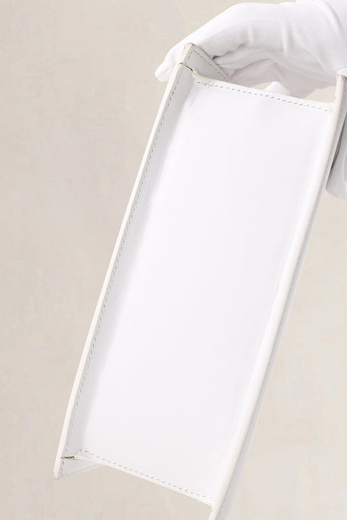 Jacquemus White Leather Le Chiquito Moyen Crossbody Bag