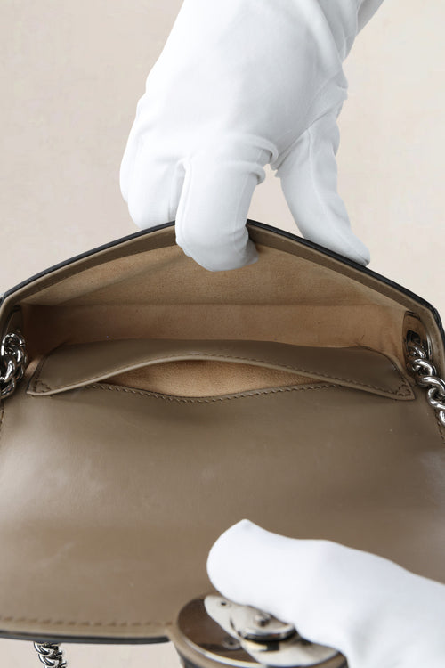 Gucci Beige & Ebony GG Supreme Senna Petite Shoulder Bag