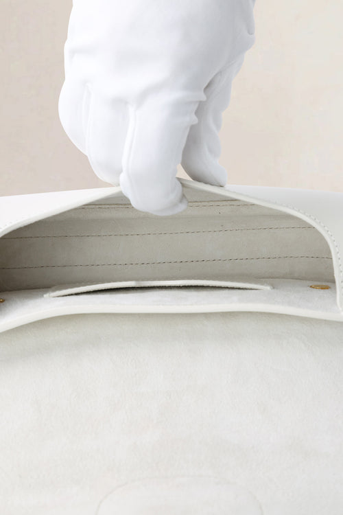 Christian Dior White Bobby Flap Crossbody Bag
